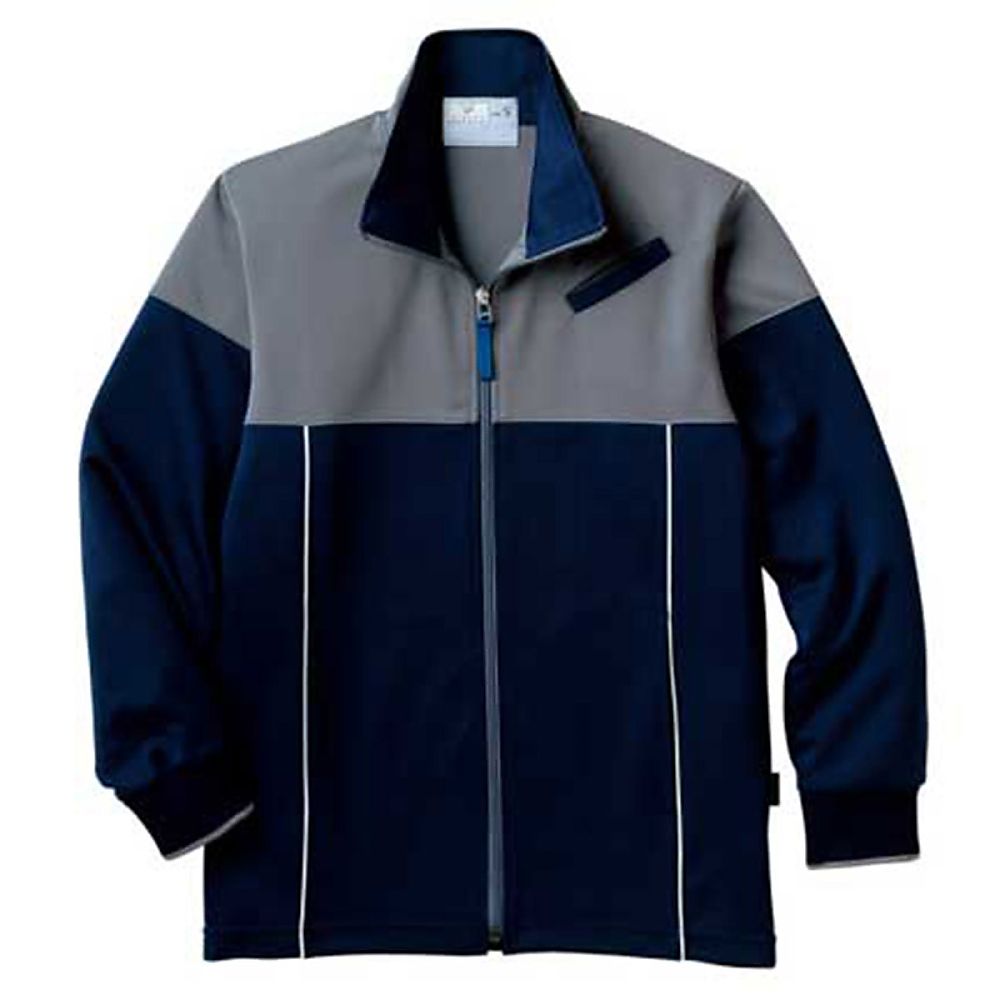 KIRAKU（トンボ） ケアワークジャケット ネイビー 4L（身丈77cm） CR167-88 4L 1枚（ご注文単位1枚）【直送品】