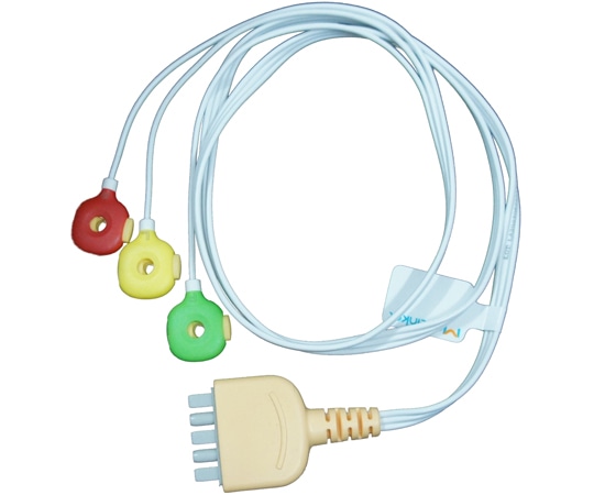 ビットストロング BSディスポーザブルECGリード線 GE Multi-link心電計用 3線 IECカラー 100cm 5個入 EED040P3I 1袋（ご注文単位1袋）【直送品】