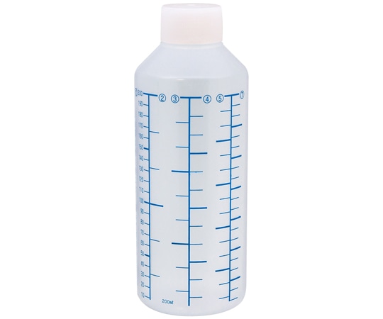 金鵄製作所 NK投薬瓶 200mL 青色目盛 ノーマルキャップ（ホワイト:白） 1箱（100本入） B01C0-000WH 1箱（ご注文単位1箱）【直送品】