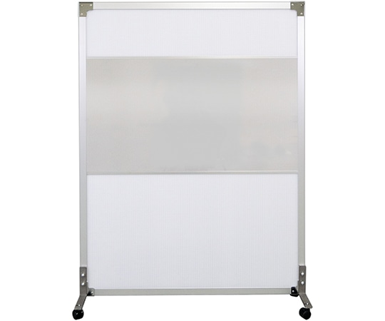 岐阜プラスチック工業 抗菌ウォール 軽量タイプ キャスター仕様 フル（透明窓付き）パネル シルバー FS5-1013F 1個（ご注文単位1個）【直送品】