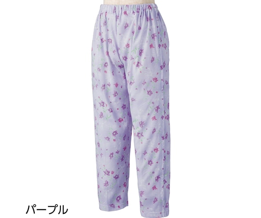 ケアファッション フルオープン洗い替えパンツ パープル L 89270 1個（ご注文単位1個）【直送品】