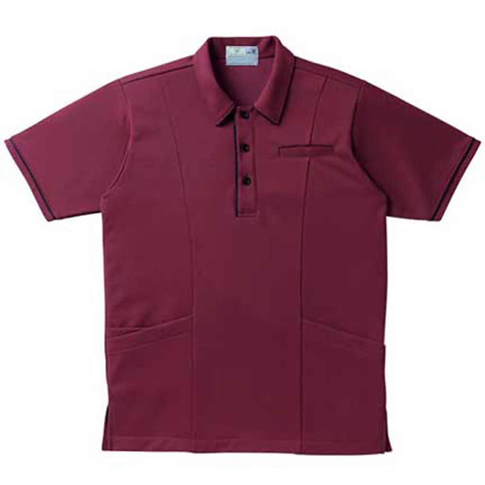 KIRAKU(トンボ) ケアワークシャツ ワイン 4L(身丈82cm) CR141-18 4L 1枚(ご注文単位1枚)【直送品】