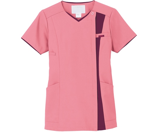 フォーク レディスジップスクラブR ピンク×バーガンディ L 7023SC-3 1枚（ご注文単位1枚）【直送品】