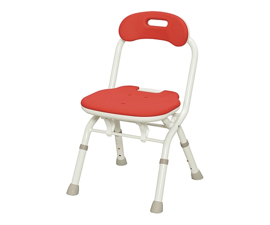 アロン化成 折りたたみシャワーベンチFC(背付)レッド 536-059 1台(ご注文単位1台)【直送品】