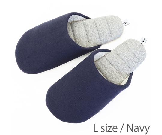 オクムラ クレンゼ 抗ウイルス jyabjyabスリッパ ネイビー L  1足（ご注文単位1足）【直送品】