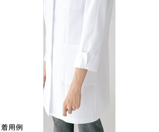 フォーク 男性ハーフコート ホワイト L 1520-1 1枚(ご注文単位1枚)【直送品】