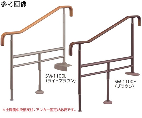 アロン化成 上がりかまち用手すり SM-1100F ブラウン 531-076 1個（ご注文単位1個）【直送品】