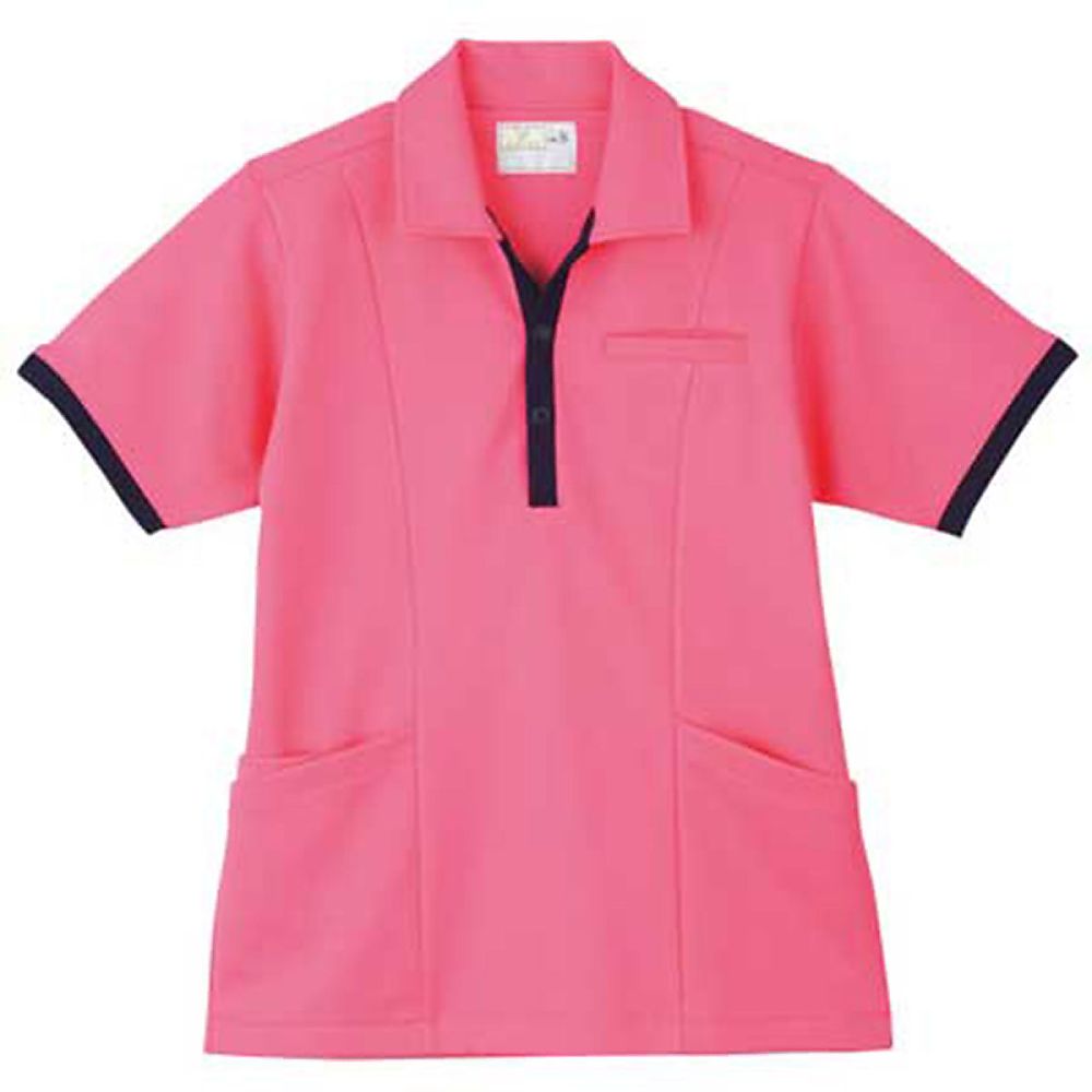 KIRAKU（トンボ） ケアワークシャツ アマンドピンク 4L（身丈82cm） CR129-14 4L 1枚（ご注文単位1枚）【直送品】