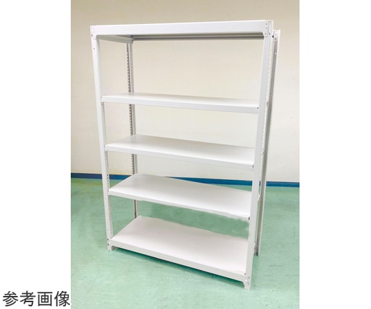 明興関包スチール 中軽量ボルトレスラック らくらくラック 単体 H1800×W1800×D300mm 天地5段単体 SR20-6630-5 1組（ご注文単位1組）【直送品】