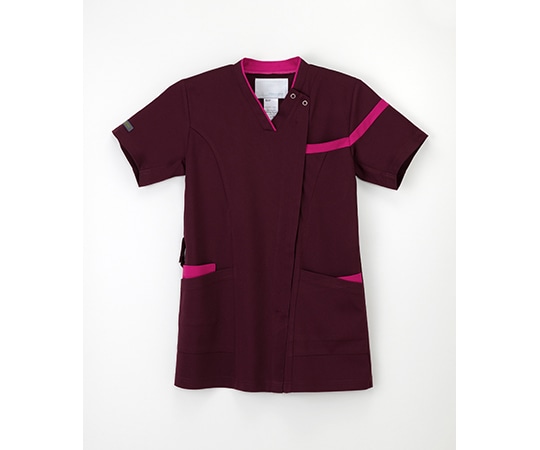 ナガイレーベン 男女兼用スクラブ ボルド+ピンク BL RF-5162 1枚(ご注文単位1枚)【直送品】