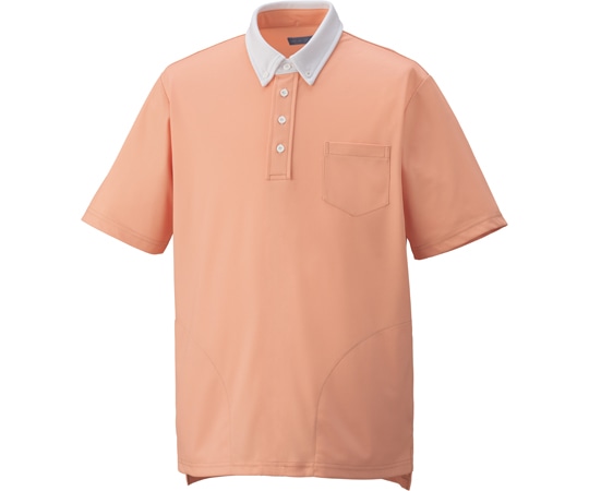 KAZEN ニットシャツ アプリコット M KZN238-4 1枚(ご注文単位1枚)【直送品】