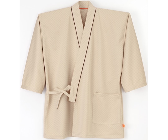 ナガイレーベン 患者衣じんべい型 ベージュ LL MG-1521 1枚（ご注文単位1枚）【直送品】