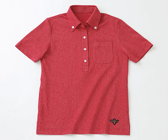 ケアクルー(ナガイレーベン) オーバーシャツ レッド S CWF2647 1枚(ご注文単位1枚)【直送品】