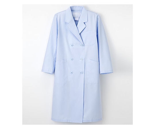ナガイレーベン 女子ダブル診察衣 ブルー S KEX5120 1枚（ご注文単位1枚）【直送品】