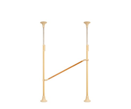 DIPPERホクメイ ベスポジBPZ 丸ベース ショート H型 木手すり 曲げ1200 セット BPZ-H2100-22 1個（ご注文単位1個）【直送品】