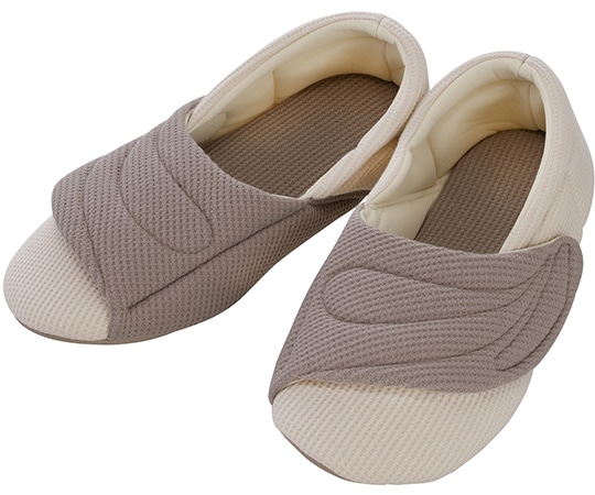 徳武産業 ワイドベルトワッフル 片足 右のみ グレー M 2229 1個（ご注文単位1個）【直送品】