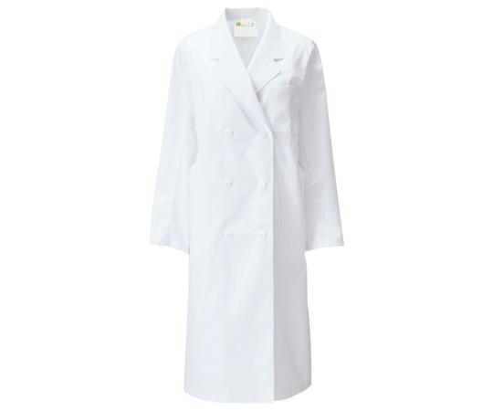 KAZEN レディス診察衣W型 長袖 白 LL 125-70 LL 1枚（ご注文単位1枚）【直送品】