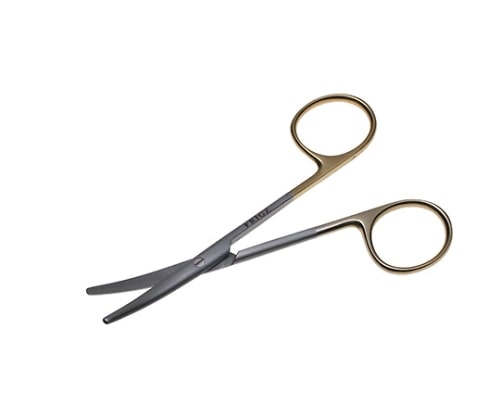 日本フリッツメディコ T/Cストラビスマス剪刀 10cm 曲 B025-010C 1個（ご注文単位1個）【直送品】