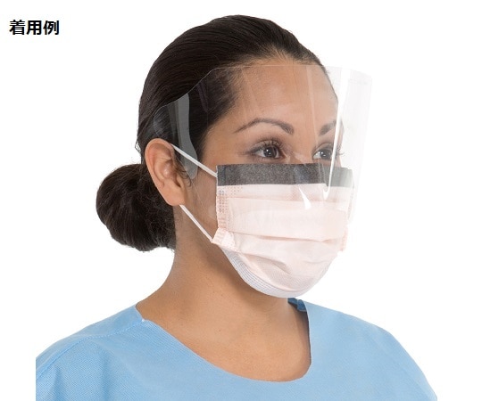 O&M Halyard Japan フルイドシールド レベル3 イアーループマスク バイザー付 25枚×4箱 47147 1ケース（ご注文単位1ケース）【直送品】