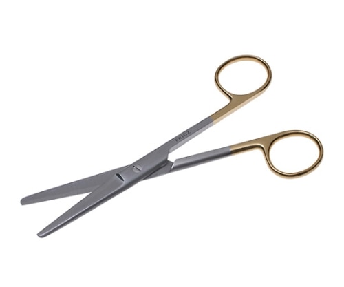 日本フリッツメディコ T/C外科剪刀 14.5cm 直 両鈍 B021-014X 1個（ご注文単位1個）【直送品】