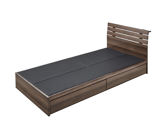 東谷 引き出し付ベッド ブラウン B-90S-BR 1個（ご注文単位1個）【直送品】