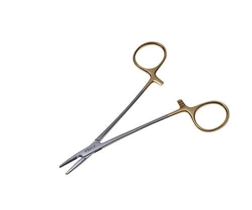 日本フリッツメディコ T/Cバームガートナー持針器 14cm 0.4チップ付 C006-014X 1個(ご注文単位1個)【直送品】