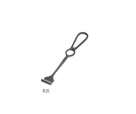 日本フリッツメディコ 爪鈍鈎 フォルクマン 22cm 6爪 R100-1350 1個(ご注文単位1個)【直送品】