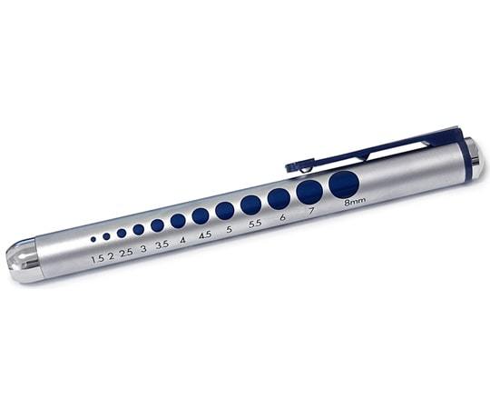 テイエムアイ AIZENメディカルペンライト（ニップル球タイプ） 医療用瞳孔ゲージ12サイズ ネイビーブルー AZPH-421NB 1本（ご注文単位1本）【直送品】