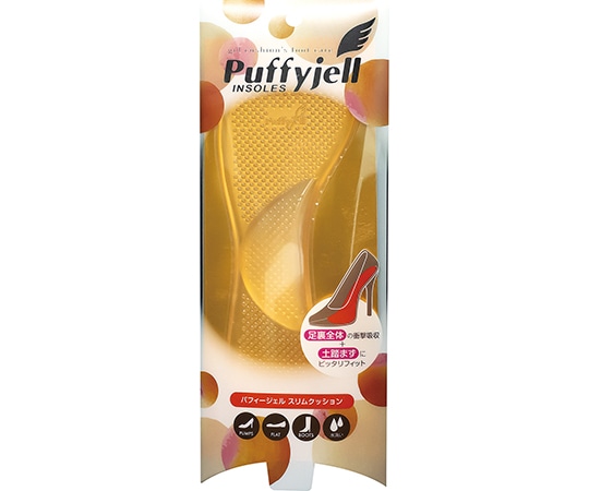 荒川産業 パフィージェル スリムクッション クリアー  1足（ご注文単位1足）【直送品】