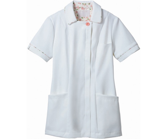 住商モンブラン ナースジャケット 半袖 オフホワイト/ピンク LL LW811-12 LL 1枚（ご注文単位1枚）【直送品】