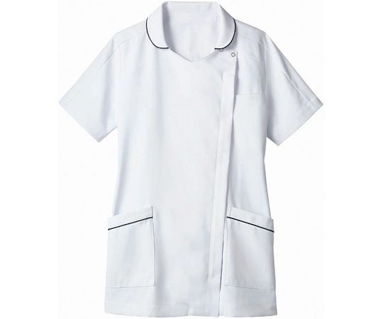 住商モンブラン ナースジャケット 半袖 白/ネイビー S 73-2119 S 1枚(ご注文単位1枚)【直送品】