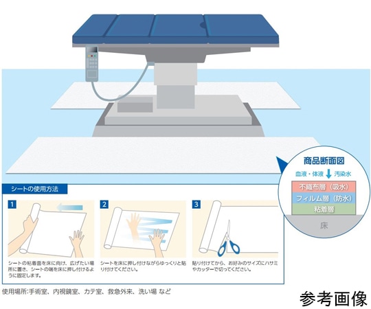 日昭産業 粘着吸水シート 100 18321 1巻（ご注文単位1巻）【直送品】