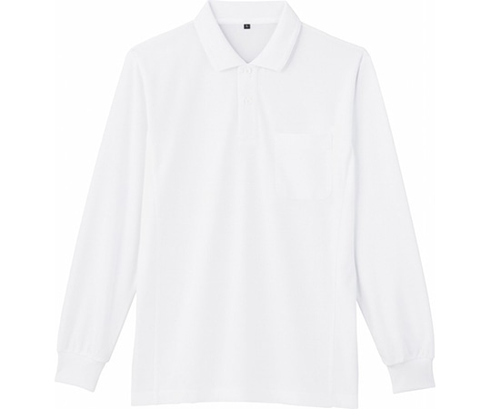 WHISEL（自重堂） 長袖ポロシャツ ホワイト SS 85884 1枚（ご注文単位1枚）【直送品】
