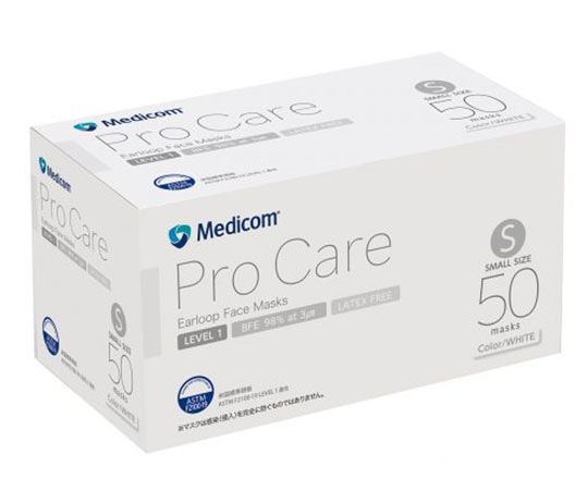 ARメディコム・インク・アジアリミテッド(メディコムジャパン) プロケア イヤーループマスク Sサイズ 50枚入 JMK211683S 1箱（ご注文単位1箱）【直送品】