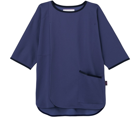 フォーク 検診衣 ネイビー 3L 7086BK-7 1枚（ご注文単位1枚）【直送品】