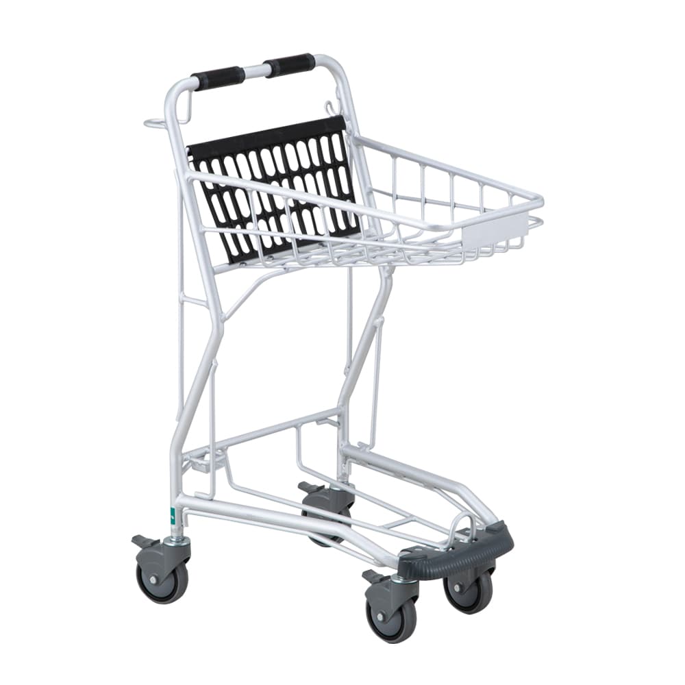 ナビス（アズワン） バスケットカート（アルミ製） ストッパー有 YMA2-ST 1個（ご注文単位1個）【直送品】