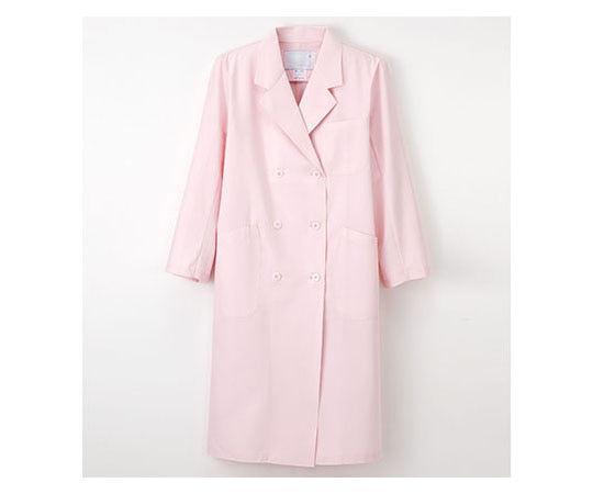ナガイレーベン 女子ダブル診察衣 ピンク L KEX5120 1枚（ご注文単位1枚）【直送品】
