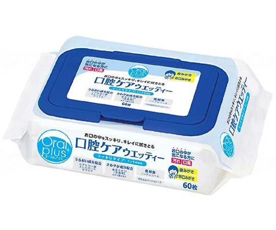 アサヒグループ食品 オーラルプラス 口腔ケア ウェッティー 1箱（60枚入）  1箱（ご注文単位1箱）【直送品】