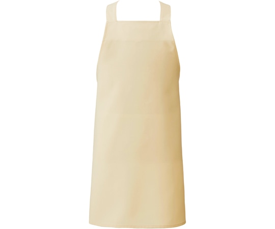 KAZEN 胸当てエプロン ベージュ フリー 594-44 1枚(ご注文単位1枚)【直送品】