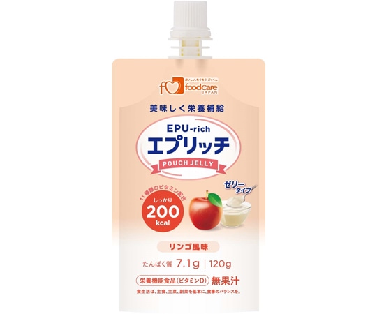 フードケア エプリッチパウチゼリー リンゴ風味 120g×36袋入  1箱（ご注文単位1箱）【直送品】