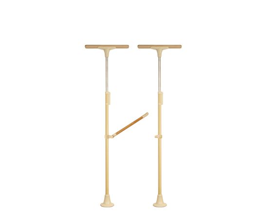 DIPPERホクメイ ベスポジBPZ Tベース ショート H型 木手すり 跳ね上げ600 セット BPZ-H2200-60 1個（ご注文単位1個）【直送品】