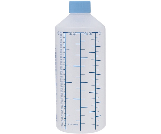 金鵄製作所 K投薬瓶 400mL ノーマルキャップ（スカイブルー:水） 青色目盛 50本入 20250-025 1箱（ご注文単位1箱）【直送品】