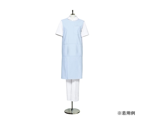 住商モンブラン 予防衣 ノースリーブ サックス 74-535 M 1枚(ご注文単位1枚)【直送品】