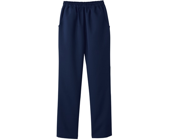 フォーク レディスストレートパンツ（総ゴム）ダークネイビー L 6013SC-17 1枚（ご注文単位1枚）【直送品】