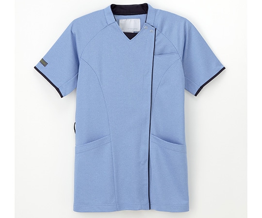 ナガイレーベン ニットシャツ ブルー SS JM-3127 1枚（ご注文単位1枚）【直送品】