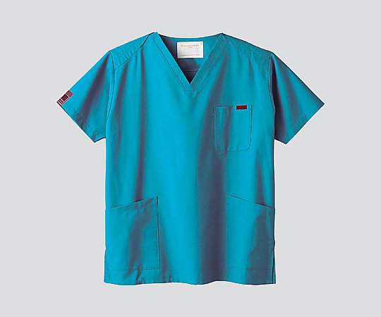 PANTONE（フォーク） スクラブ （男女兼用/右肩ホック式） ターコイズ/LL 7000SC LL 1枚（ご注文単位1枚）【直送品】