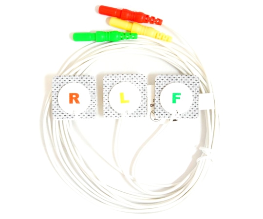 ビットストロング BSディスポーザブルECGリード線付電極 DINアダプター接続用 3電極 IECカラー X線透過 61cm 5個入 V0015-C0243I 1袋（ご注文単位1袋）【直送品】
