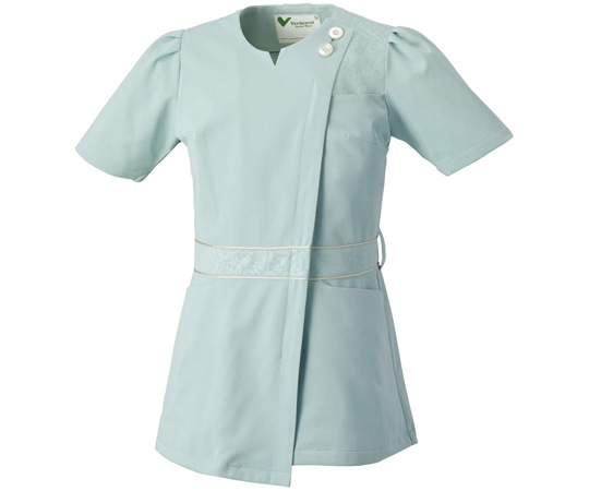 ミドリ安全 作業服 メディカルウェア ベルデクセル チュニック VEM406上 オパールグリーン 5Lサイズ VEM406-UE-5L 1着(ご注文単位1着)【直送品】