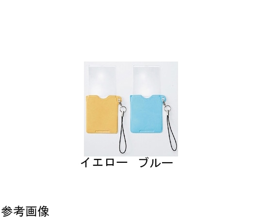 池田レンズ工業 ルーペ ストラップ 携帯 3倍 38×42mm イエロー KL-15 1個（ご注文単位1個）【直送品】