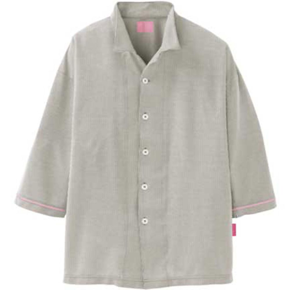 KIRAKU（トンボ） ニット患者衣 前開きシャツ ベージュ 3L 1ケース（10枚入） CV001-28 3L 1ケース（ご注文単位1ケース）【直送品】